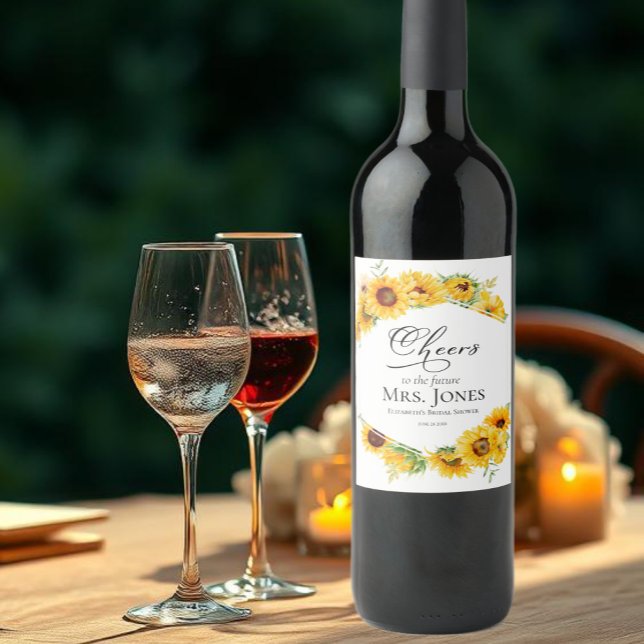 Cheers to the future mrs Bridal Shower Wine Label (Creator Uploaded)