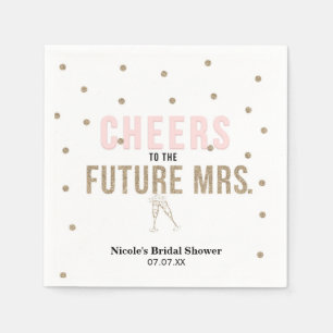 Cheers to the Future Mrs. Modern Bridal Shower Napkin