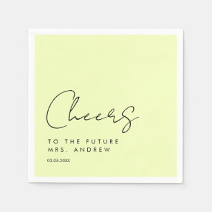 Cheers, to the future Mrs.! Modern, minimalist Napkin
