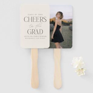 Cheers to the Grad Personalized Photo Graduation Hand Fan