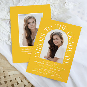Cheers to the Graduate Arch Photo Graduation Party Invitation
