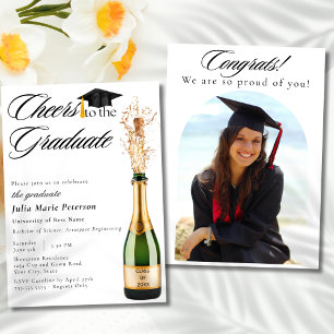 Cheers to the Graduate Graduation Announcement