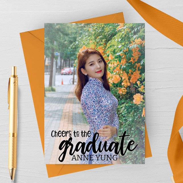 Cheers to the Graduate Photo Graduation Announcement (Creator Uploaded)