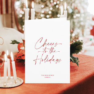 Cheers to the Holidays Christmas Greeting Card
