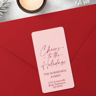 Cheers to the Holidays Festive Label