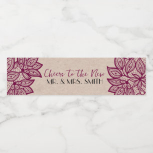Cheers to the New Mr. & Mrs. Water Bottle Labels