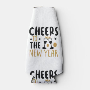 Cheers To The New Year 2025 Countdown Wine Drinkin Bottle Cooler