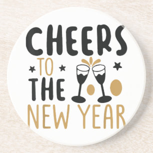 Cheers To The New Year 2025 Countdown Wine Drinkin Coaster
