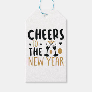 Cheers To The New Year 2025 Countdown Wine Drinkin Gift Tags