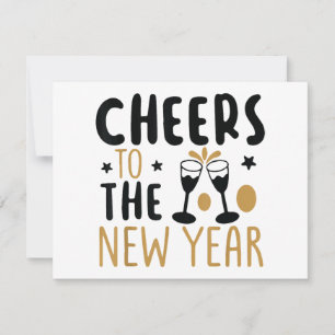 Cheers To The New Year 2025 Countdown Wine Drinkin Holiday Card