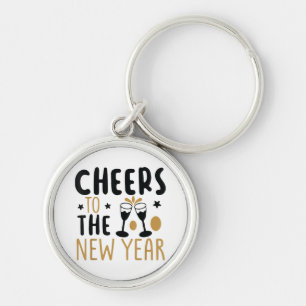 Cheers To The New Year 2025 Countdown Wine Drinkin Key Ring