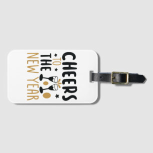 Cheers To The New Year 2025 Countdown Wine Drinkin Luggage Tag
