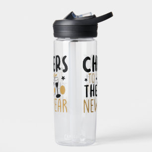 Cheers To The New Year 2025 Countdown Wine Drinkin Water Bottle