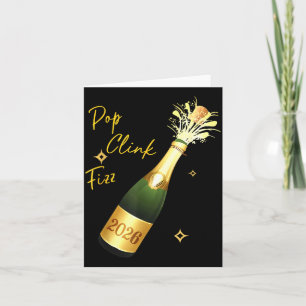Cheers To The New Year 2026 Champagne Drinking Par Card