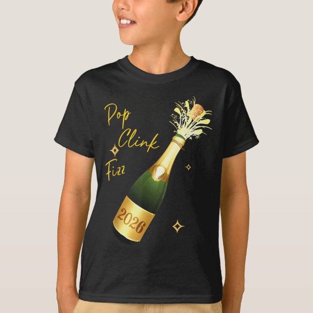 Cheers To The New Year 2026 Champagne Drinking Par T-Shirt (Front)