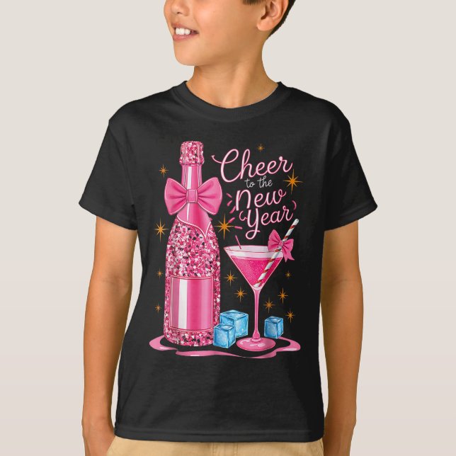 Cheers To The New Year 2026 Champagne New Years Ev T-Shirt (Front)