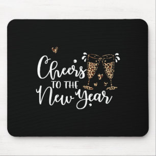 Cheers To The New Year 2026 Leopard Champagne Happ Mouse Pad