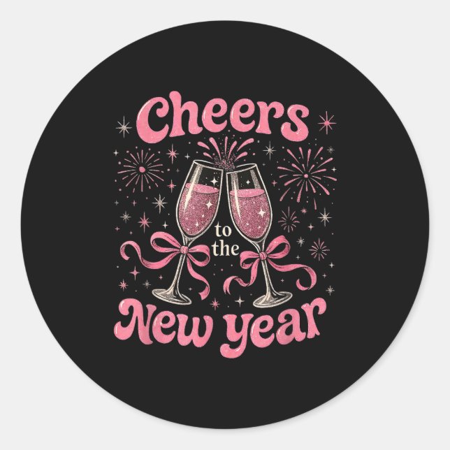 Cheers To The New Year 2026 Nk Celebration Gift  Classic Round Sticker (Front)