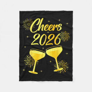 Cheers To The New Year Champagne Happy New Year 20 Fleece Blanket