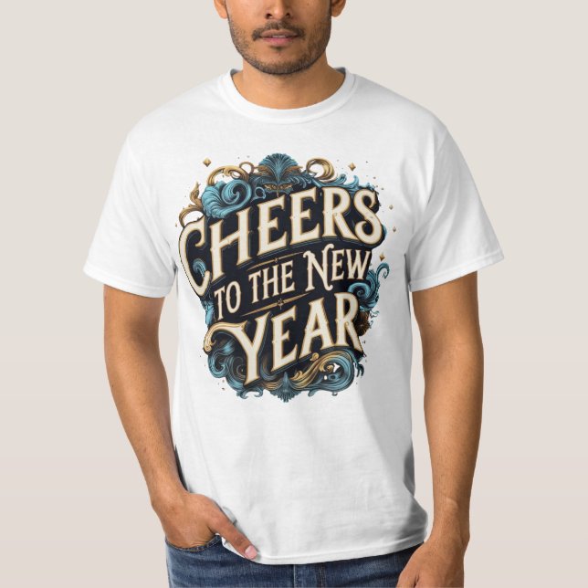 Cheers to the New Year Champagne T-Shirt (Front)