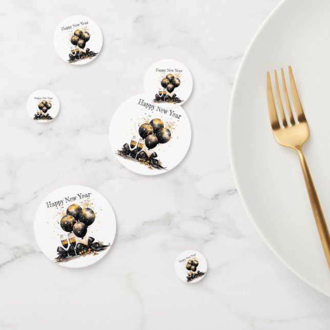 🍽️🎈 "Cheers to the New Year" Confetti Coasters  (Group)