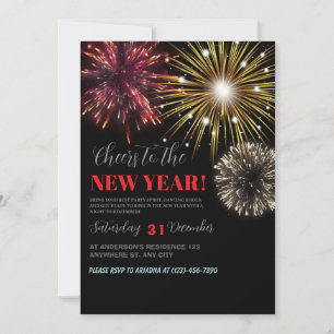 Cheers to the New Year Invitation, New Year's Eve Invitation