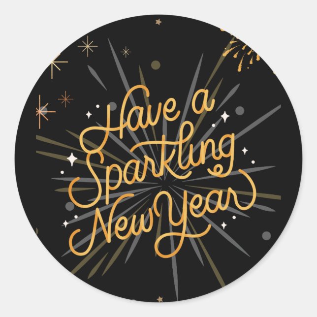 Cheers to the New Year: Let’s Celebrate Together! Classic Round Sticker (Front)