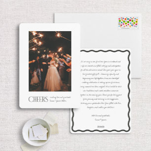 Cheers to the New Year: Minimalist Photo Card