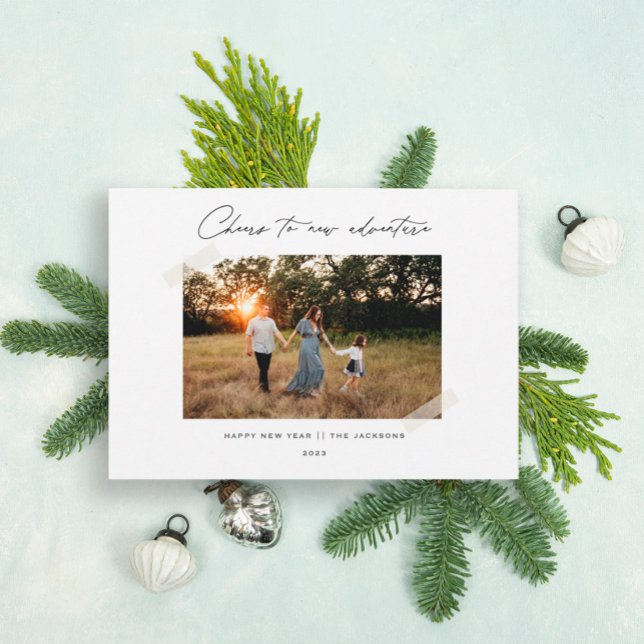 Cheers to the New Year modern Holiday Card (Creator Uploaded)