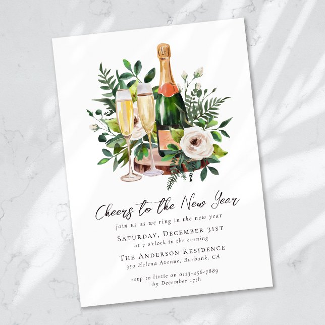 Cheers to the New Year Party Invitation (Creator Uploaded)