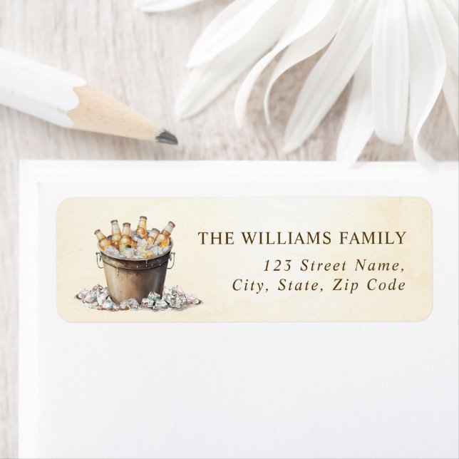 Cheers to the New Year Party Return Address Label (Insitu)