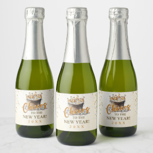 Cheers to the New Year Party Sparkling Wine Label
