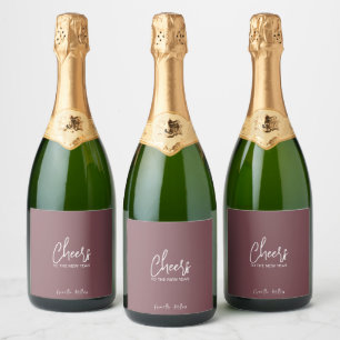 Cheers To The New Year Sparkling Wine Label