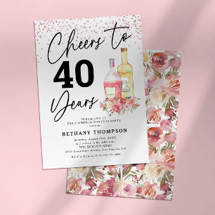 Cheers to the Years Birthday Invitation