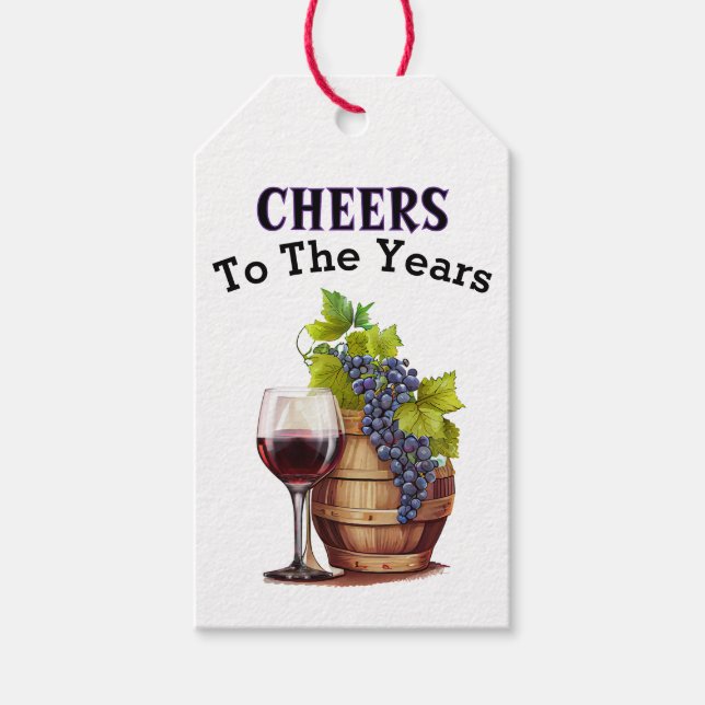 Cheers To The Years Gift Tags (Front)