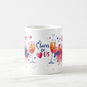 Cheers to Us Couple Champagne Wedding  Coffee Mug