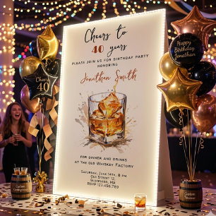 Cheers to... Whiskey celebration birthday party Invitation