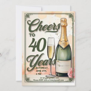 Cheers to Years Party Invitation