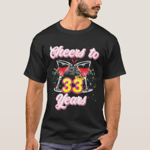 Cheers To Years Rd Birthday Party Queen Proud Wine T-Shirt