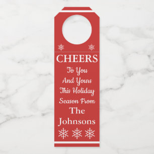 Cheers To You And Yours Holiday Wine Bottle Tag