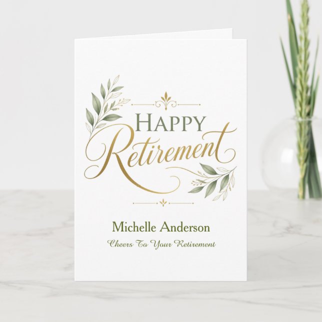 Cheers To Your Retirement Personalised Name Card (Front)