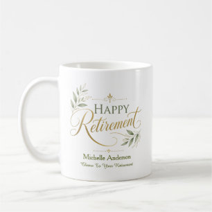 Cheers To Your Retirement Personalised Name Coffee Mug