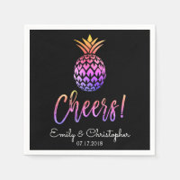 Cheers Tropical Hawaiian Pineapple Wedding Pastel
