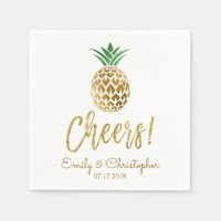 Cheers Tropical Hawaiian Pineapple Wedding White