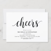 Cheers, wedding anniversary celebration invites