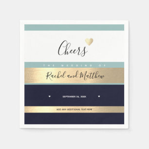 cheers! wedding cheers to love elegant napkin