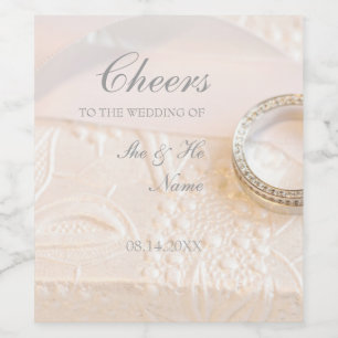 Cheers Wedding Diamonds Ring Jewellery Wine Label