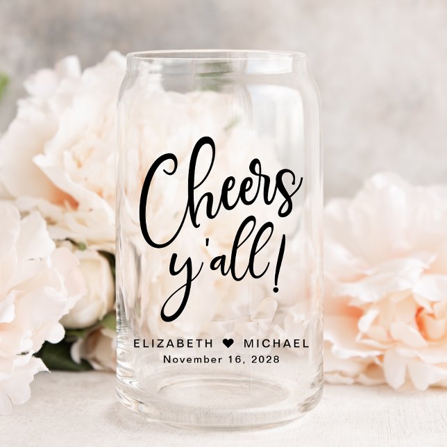 Cheers Wedding Favour Can Glass (Creator Uploaded)