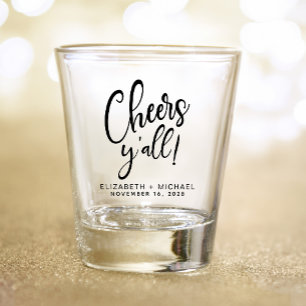 Cheers Wedding Favour Shot Glass