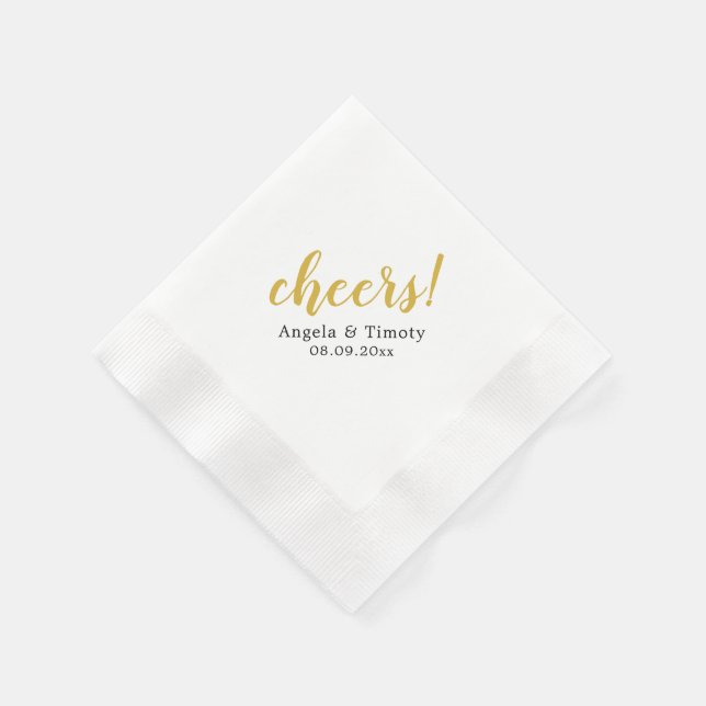 Cheers wedding napkin (Corner)